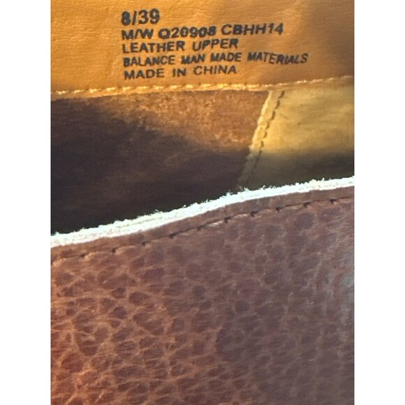 Korks Ease Leather Ankle Boots Chestnut Brown Leather Lace-Up Chunky Heel Size 8 - Picture 5 of 8